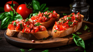 Bruschetta with Fresh Tomato and Basil